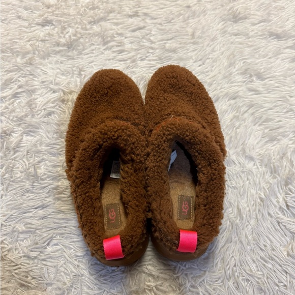 UGG TAZZ BRAID PLATFORM SLIPPERS HARDWOOD - Picture 3 of 16